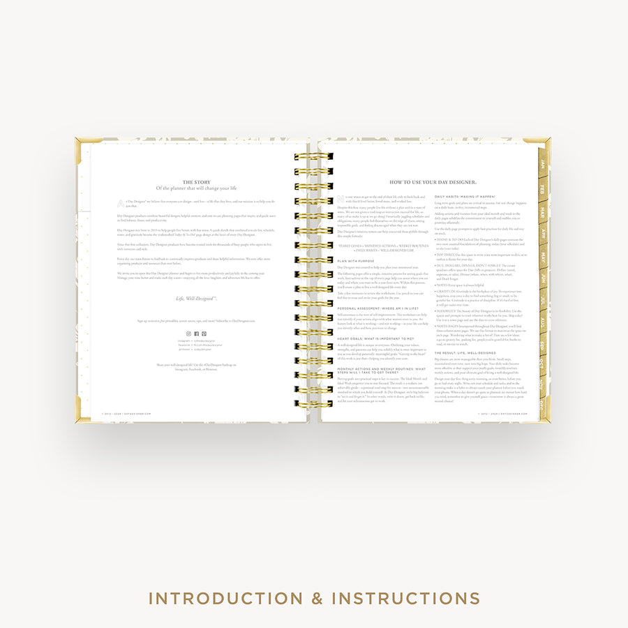 Day Designer 2026 daily planner: silhouette cover with introduction and how to guide