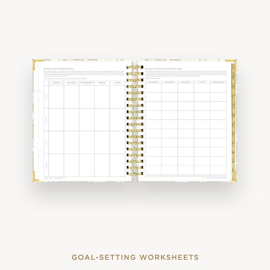 Day Designer 2026 daily planner: silhouette cover with goals worksheet