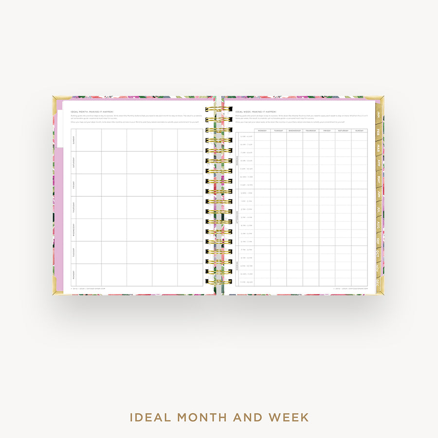 Day Designer 2026 daily planner: ula bloom cover with ideal week worksheet