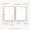 Day Designer 2026 daily planner: ula bloom opened with captions of contents