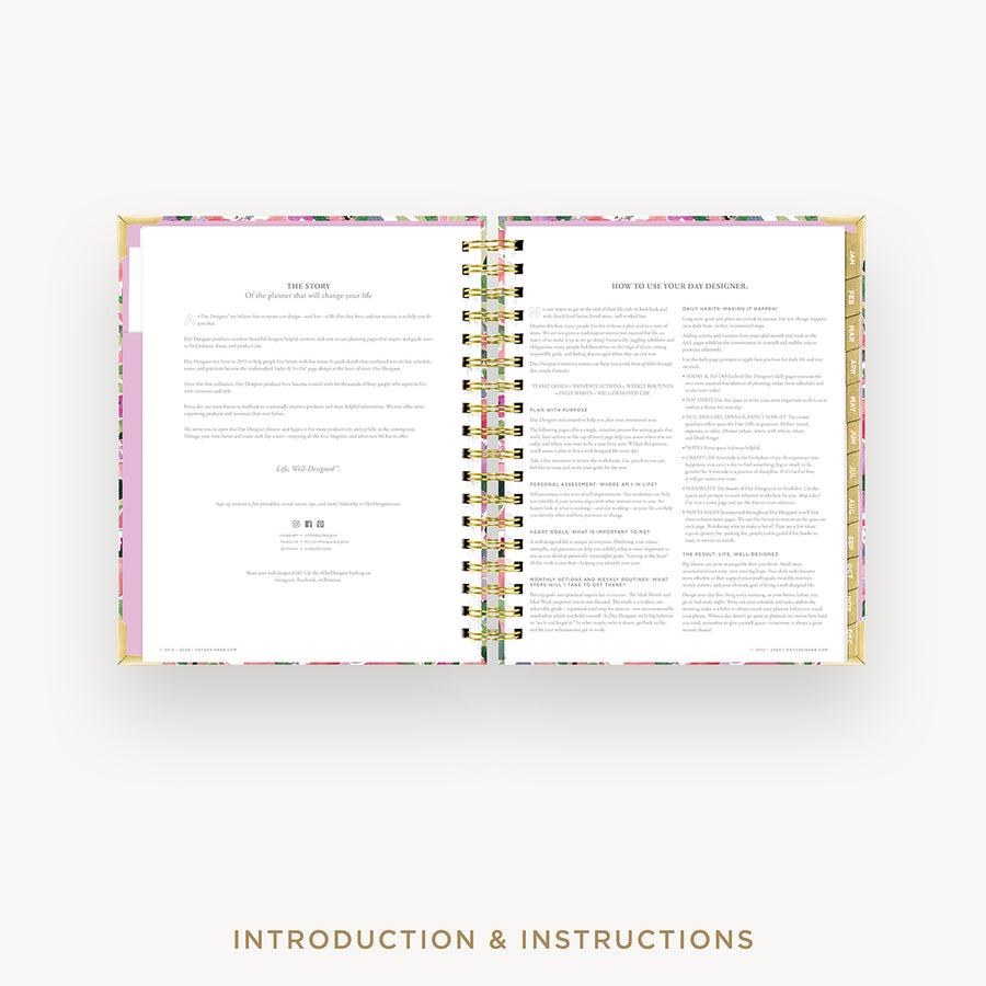 Day Designer 2026 daily planner: ula bloom cover with introduction and how to guide