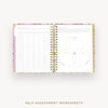 Day Designer 2026 daily planner: ula bloom cover with self assessment worksheet