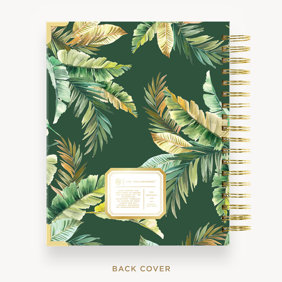 Day Designer 2026 daily planner: st barts back cover with gold detail