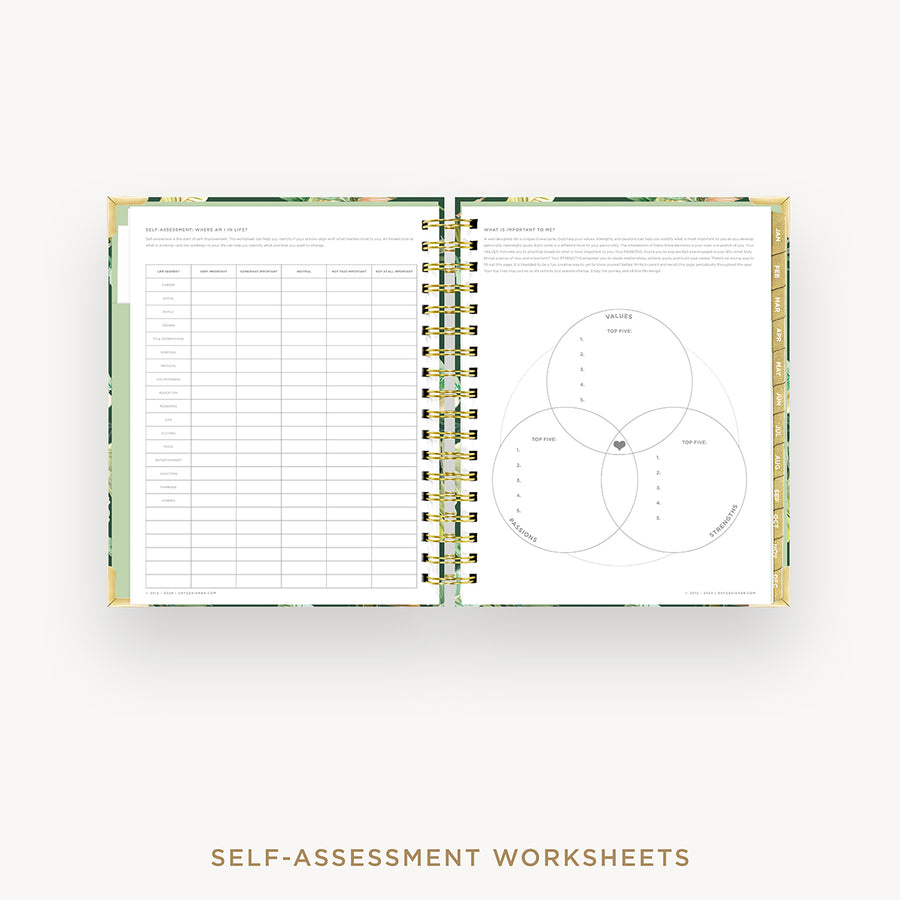 Day Designer 2026 daily planner: st barts cover with self assessment worksheet