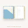 Day Designer 2026 daily planner: oh so lovely cover with pocket and gold stickers