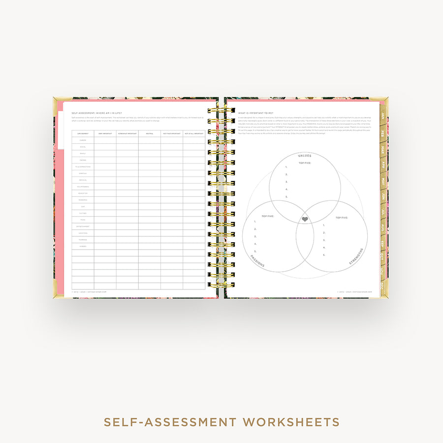 Day Designer 2026 daily planner: alexandra cover with self assessment worksheet