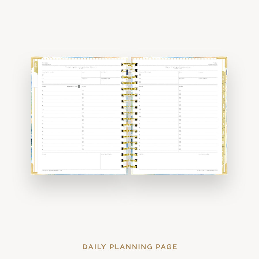 Day Designer 2026 daily planner: sea and sky cover with daily planning page