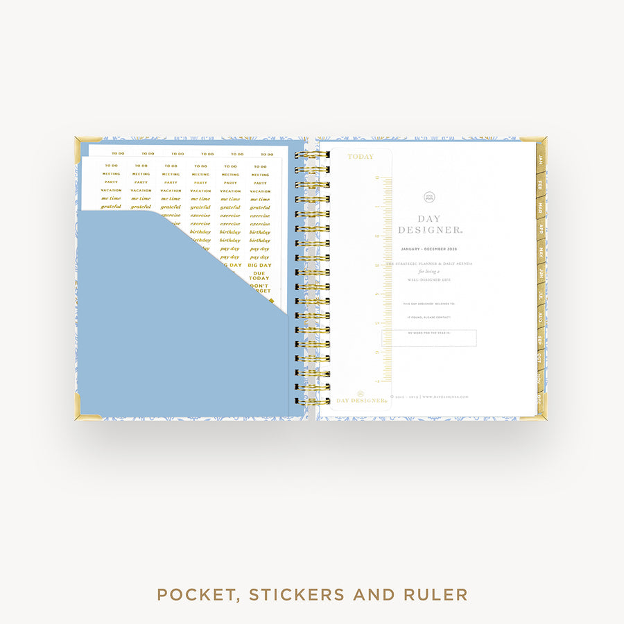 Day Designer 2026 daily planner: alicia cover with pocket and gold stickers