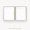 Day Designer 2026 daily planner: navy bookcloth cover with ideal week worksheet