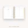 Day Designer 2026 daily planner: peony bookcloth cover with daily planning page