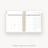 Day Designer 2026 daily planner: peony bookcloth cover with monthly calendar