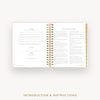 Day Designer 2026 daily planner: peony bookcloth cover with introduction and how to guide