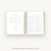 Day Designer 2026 daily planner: sage bookcloth cover with introduction and how to guide