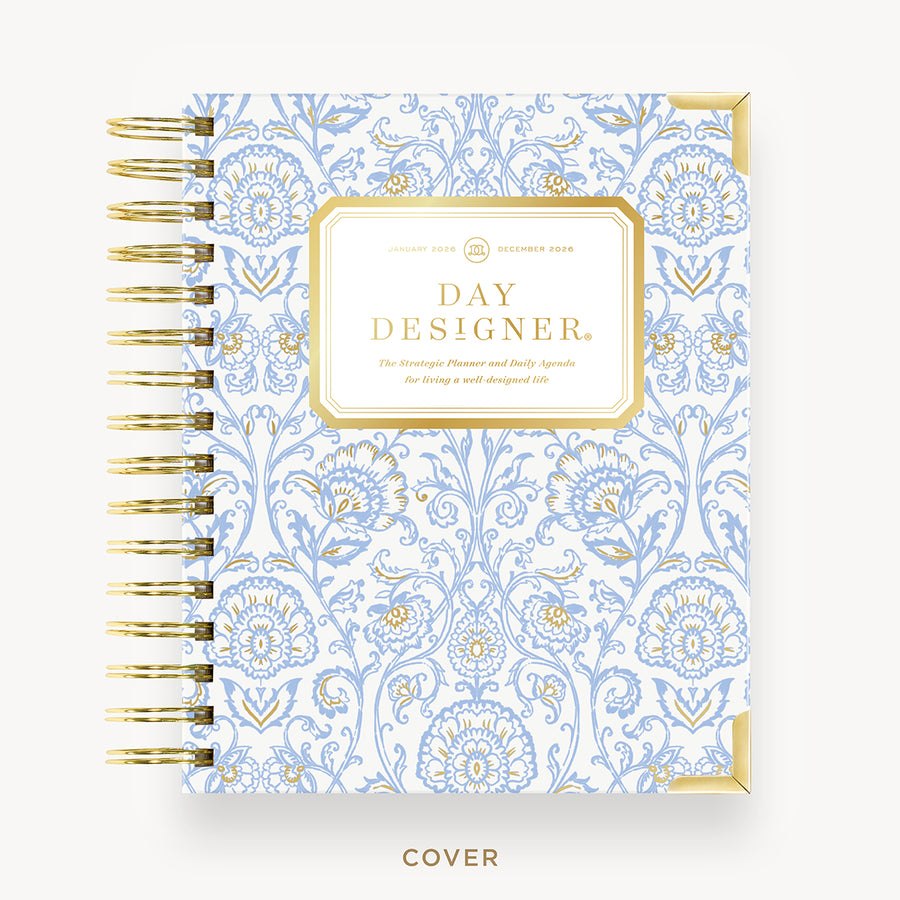 Day Designer 2026 mini daily planner: alicia hard cover, gold wire binding