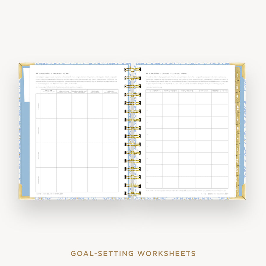 Day Designer 2026 mini daily planner: alicia cover with goals worksheet