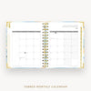 Day Designer 2026 mini daily planner: sea and sky cover with monthly calendar