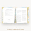 Day Designer 2026 mini daily planner: sea and sky cover with introduction