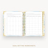 Day Designer 2026 mini daily planner: sea and sky cover with goals worksheet
