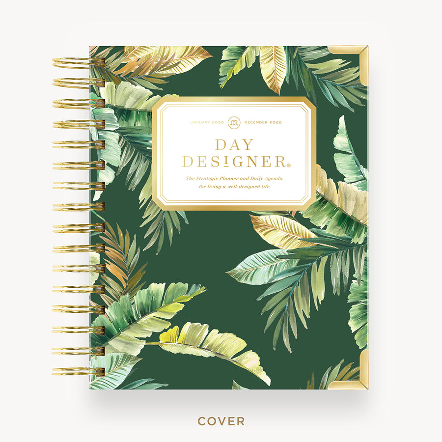 Day Designer 2026 mini daily planner: st barts hard cover, gold wire binding