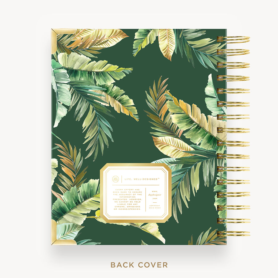 Day Designer 2026 mini daily planner: st barts cover with back cover with gold detail