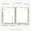 Day Designer 2026 mini daily planner: st barts opened with captions of contents