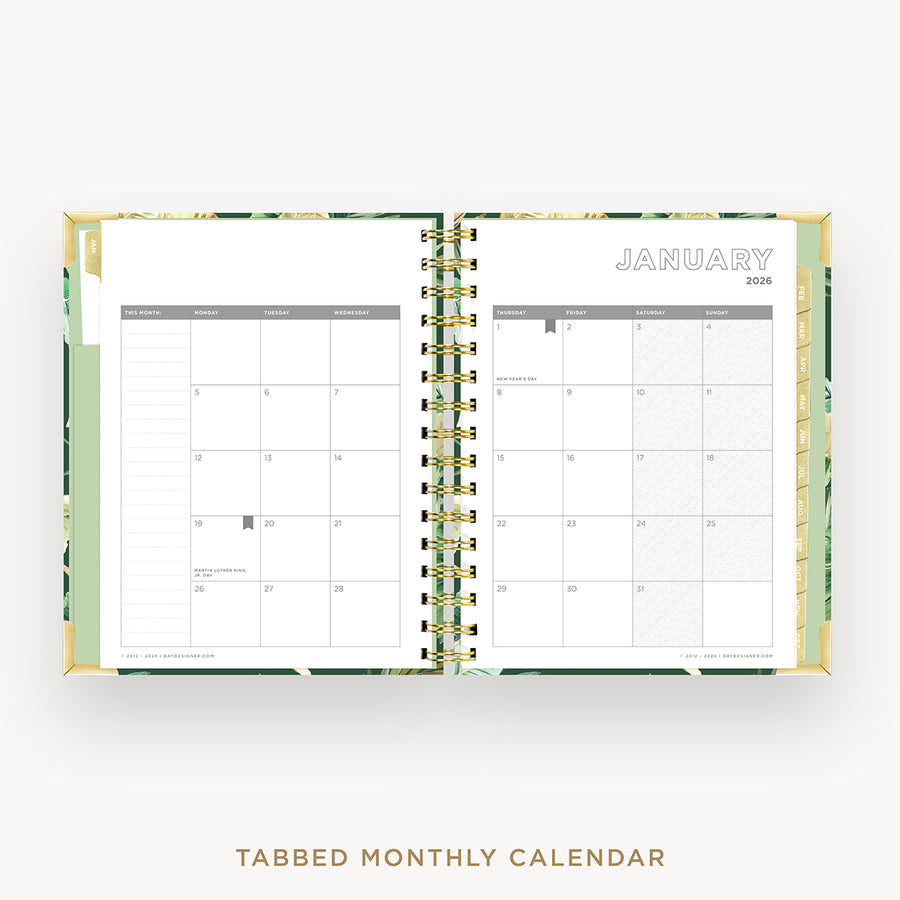Day Designer 2026 mini daily planner: st barts cover with monthly calendar