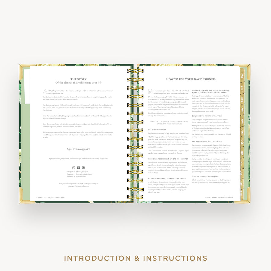 Day Designer 2026 mini daily planner: st barts cover with introduction