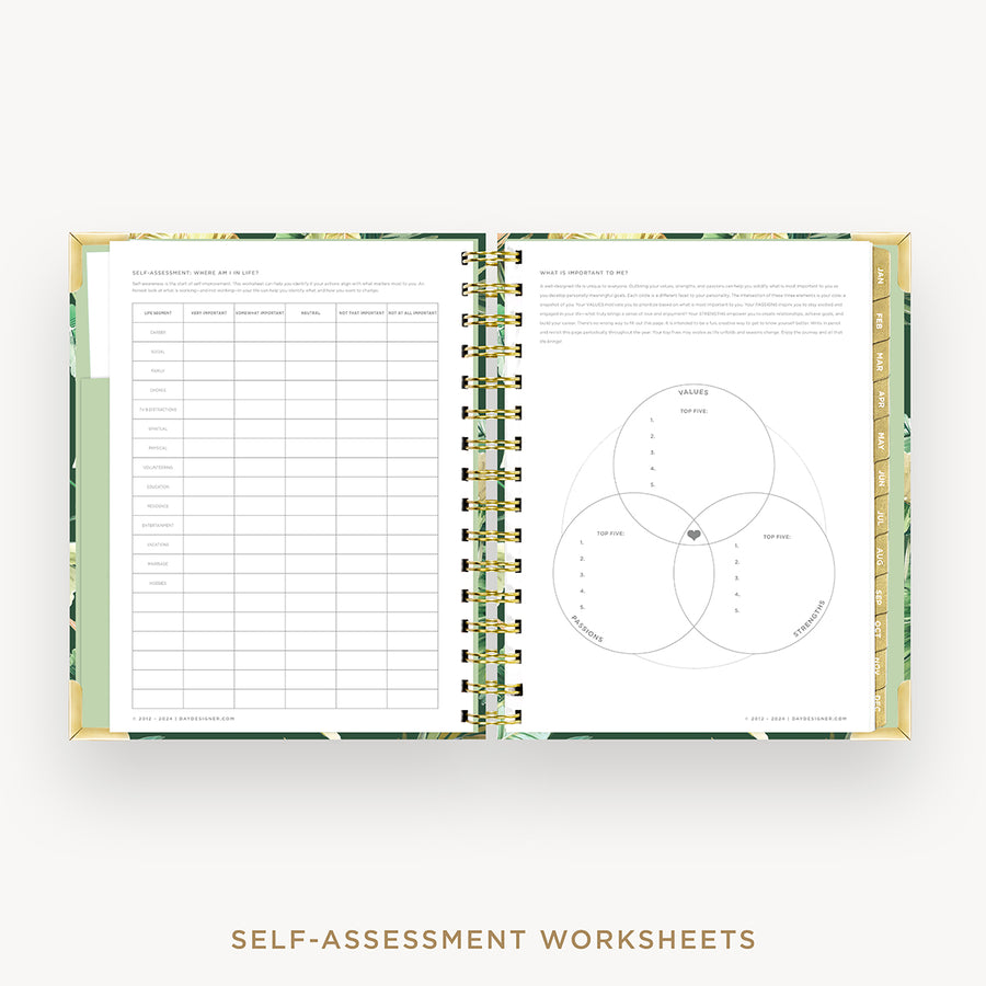 Day Designer 2026 mini daily planner: st barts cover with self assessment worksheet