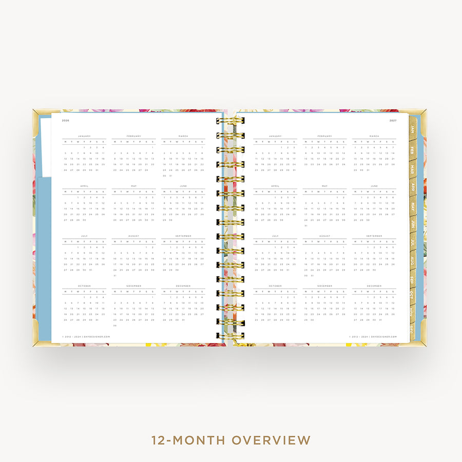 Day Designer 2026 mini daily planner: oh so lovely cover with 12 month calendar