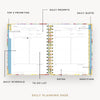 Day Designer 2026 mini daily planner: oh so lovely opened with captions of contents
