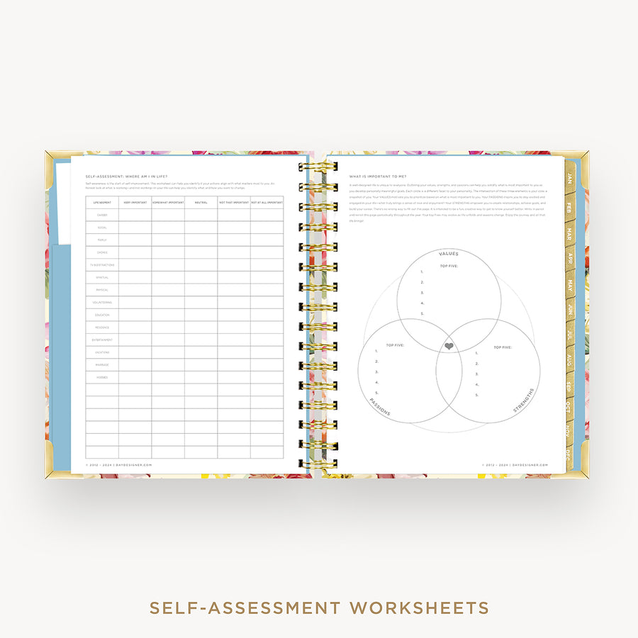 Day Designer 2026 mini daily planner: oh so lovely cover with self assessment worksheet