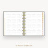 Day Designer 2026 mini daily planner: charcoal bookcloth cover with 12 month calendar