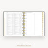 Day Designer 2026 mini daily planner: charcoal bookcloth cover with holidays page