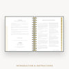 Day Designer 2026 mini daily planner: charcoal bookcloth cover with introduction