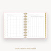 Day Designer 2026 mini daily planner: peony bookcloth cover with ideal week worksheet