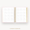 Day Designer 2026 mini daily planner: peony bookcloth cover with 12 month calendar
