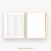 Day Designer 2026 mini daily planner: peony bookcloth cover with holidays page
