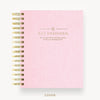 Day Designer 2026 mini daily planner: peony bookcloth hard cover, gold wire binding