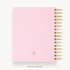Day Designer 2026 mini daily planner: peony bookcloth cover with back cover with gold detail