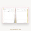 Day Designer 2026 mini daily planner: peony bookcloth cover with daily planning page