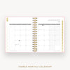 Day Designer 2026 mini daily planner: peony bookcloth cover with monthly calendar