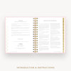 Day Designer 2026 mini daily planner: peony bookcloth cover with introduction