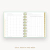 Day Designer 2026 mini daily planner: sage bookcloth cover with ideal week worksheet