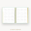 Day Designer 2026 mini daily planner: sage bookcloth cover with 12 month calendar