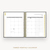Day Designer 2026 mini daily planner: classic black pebble texture cover with monthly calendar