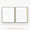 Day Designer 2026 mini daily planner: classic black pebble texture cover with introduction