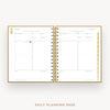 Day Designer 2026 mini daily planner: caramel latte pebble texture cover with daily planning page
