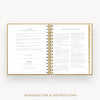 Day Designer 2026 mini daily planner: caramel latte pebble texture cover with introduction