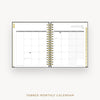 Day Designer 2026 weekly planner: classic black pebble texture cover with monthly calendar