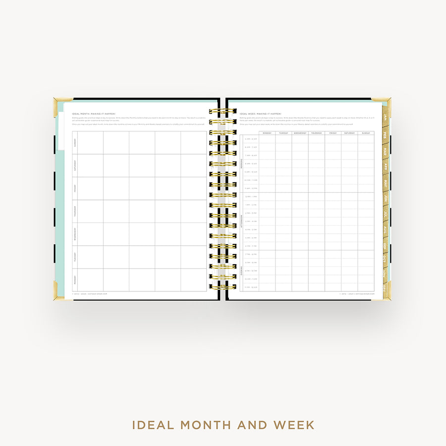 Day Designer 2026 weekly planner: black stripe cover with ideal week worksheet